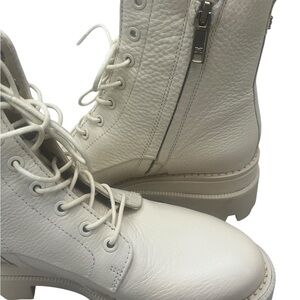 Sam Edelman Women's Combat Boots in Off-White